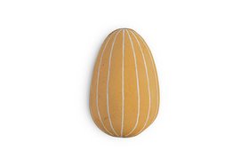 Surya Recycled Cotton Paper Side Opening Egg In Ochre & Cream