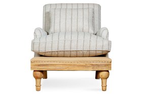 Abe Deconstructed Stripe Linen Armchair
