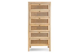 Kanz Mango Wood Tall Boy Chest Of Drawers
