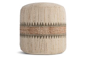 Zairya Jute & Cotton Tall Pouf