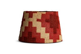Kaadu Jute Kilim Lampshade in Rust & Natural Large
