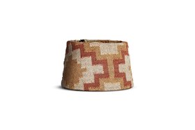 Shanto Jute Kilim Lampshade in Rust & Natural Medium
