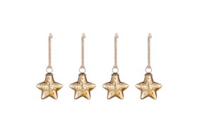 Sardi Star Baubles In Gold £28 Set Of 4
