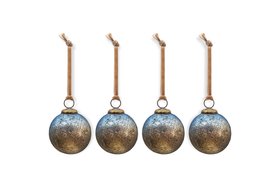 Pasali Baubles in Blue Smoke Set of 4