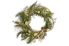 Adiela Wreath in Natural & Moss