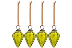 Khela Baubles in Moss Set of 4