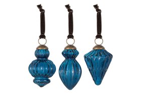 Manipur Baubles in Indigo Set of 3