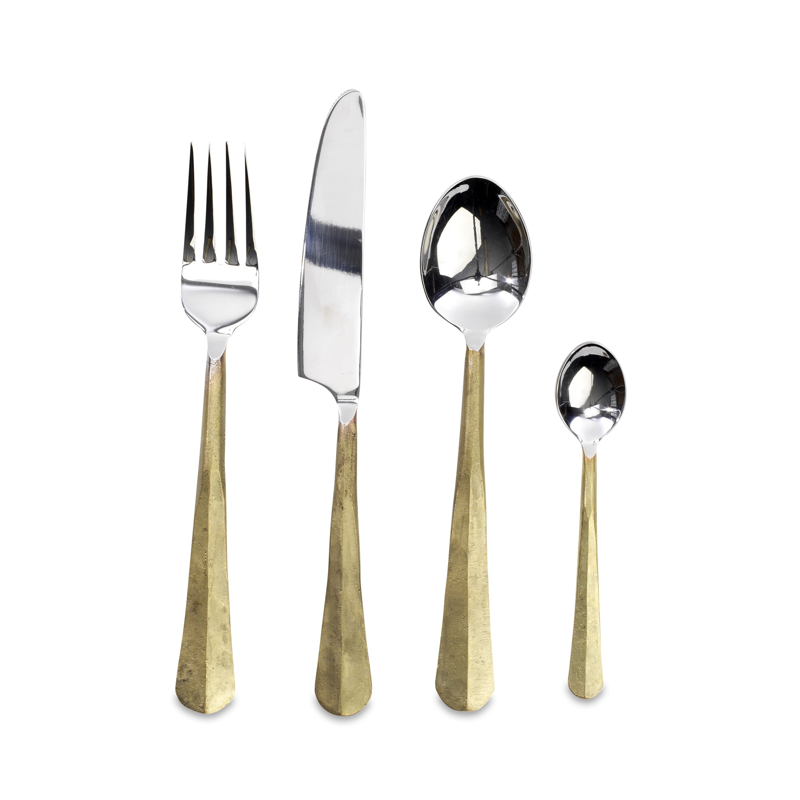 Nkuku Osko Cutlery Set - Brushed Gold (Set of 16)