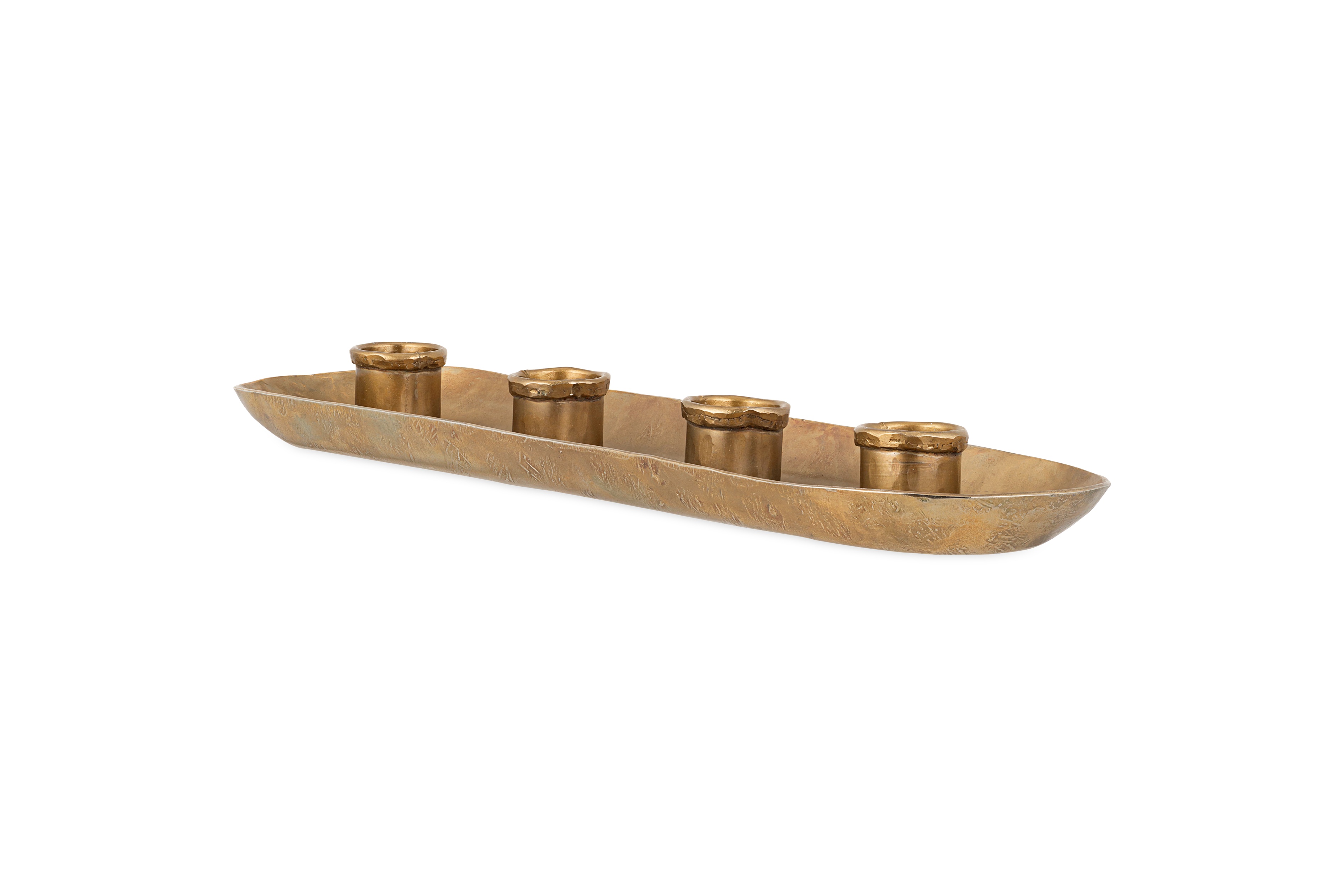 Amita Antique Brass Long Candle Holder
