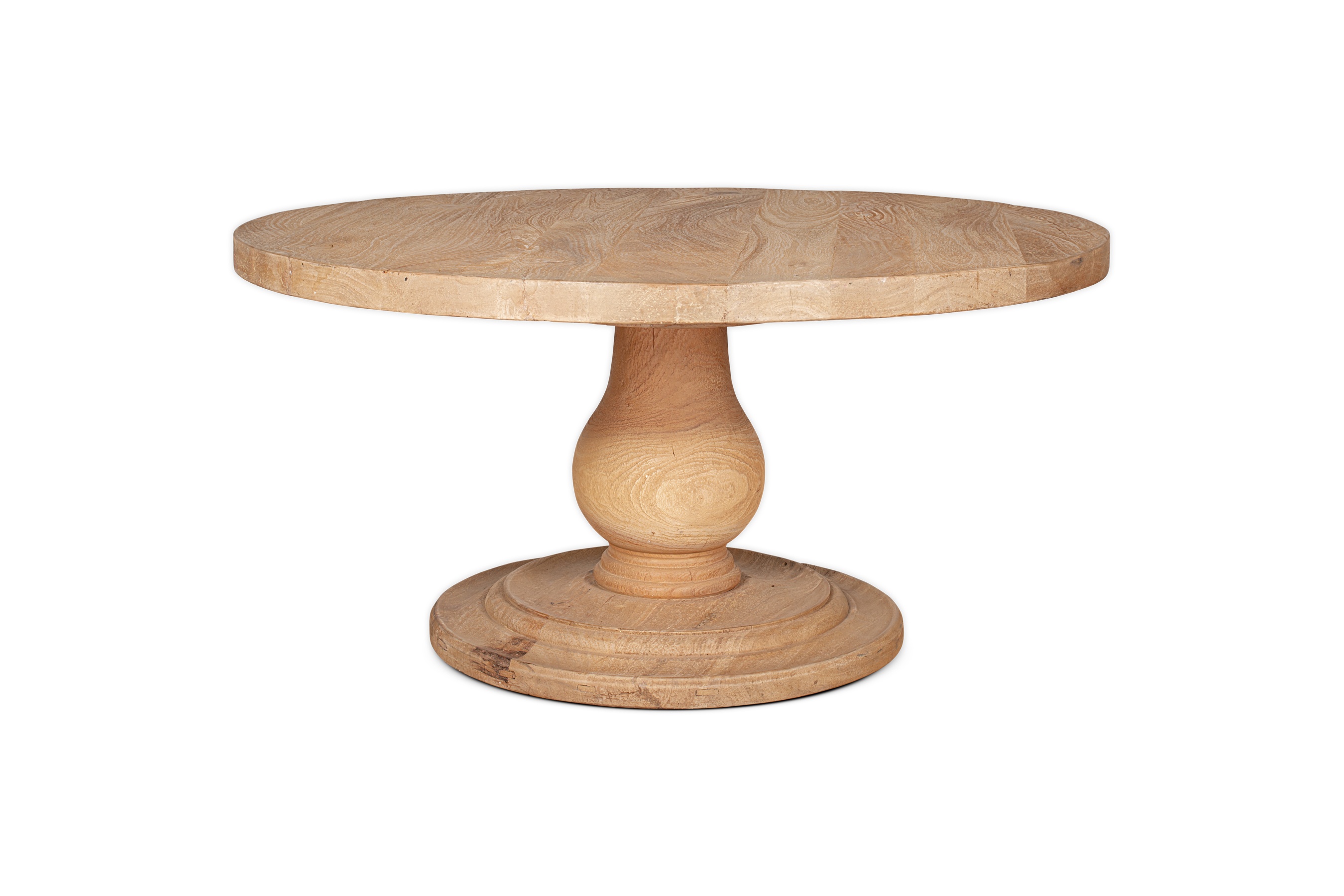 Laya Round Carved Mango Wood Coffee Table