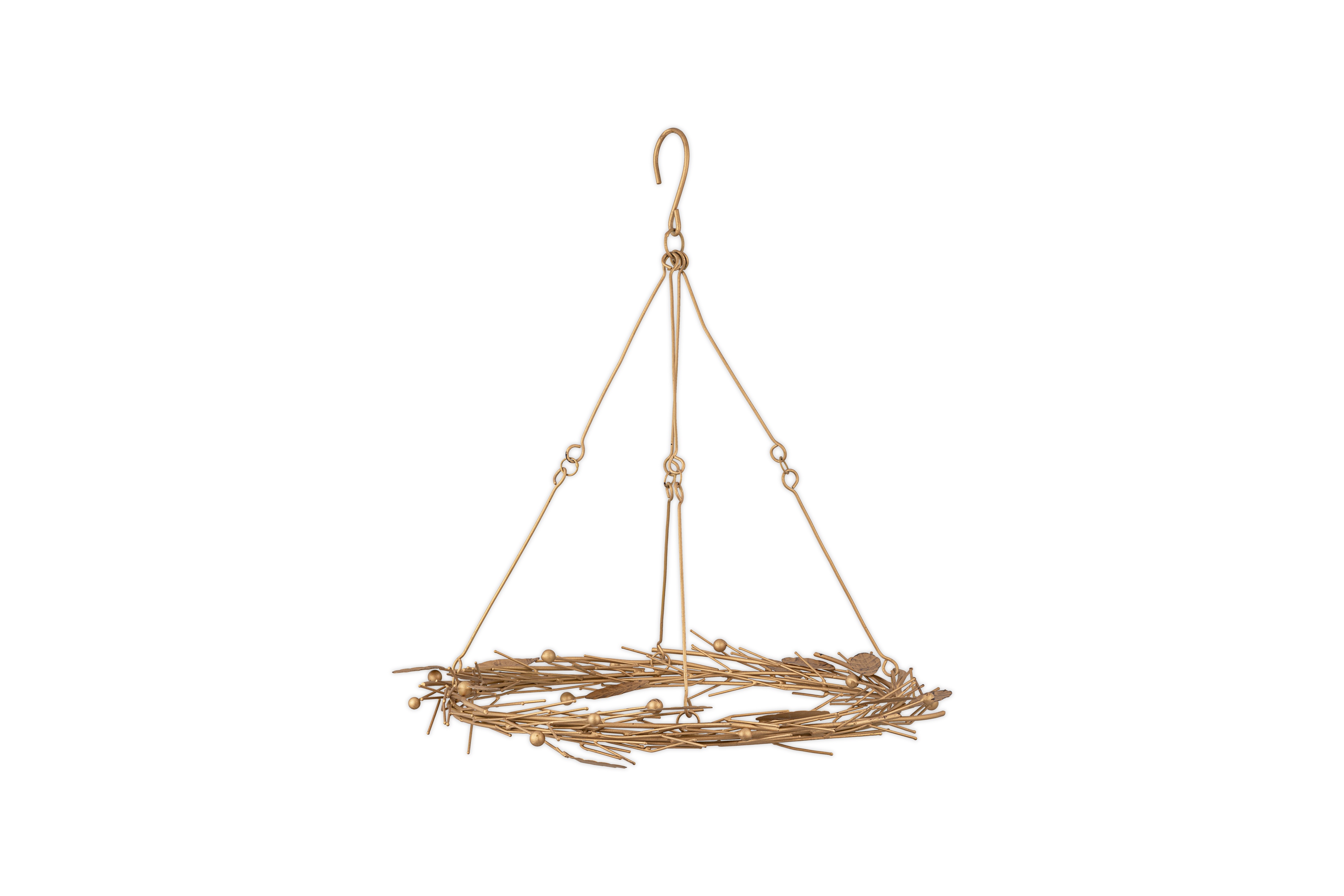 Natesa Hanging Wreath Brass Small