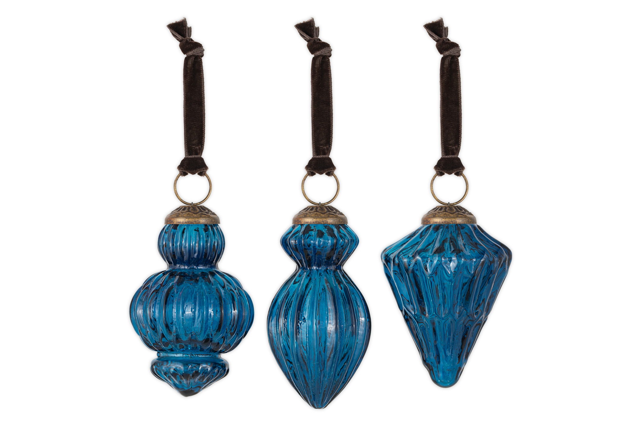 Manipur Baubles Indigo (set Of 3)