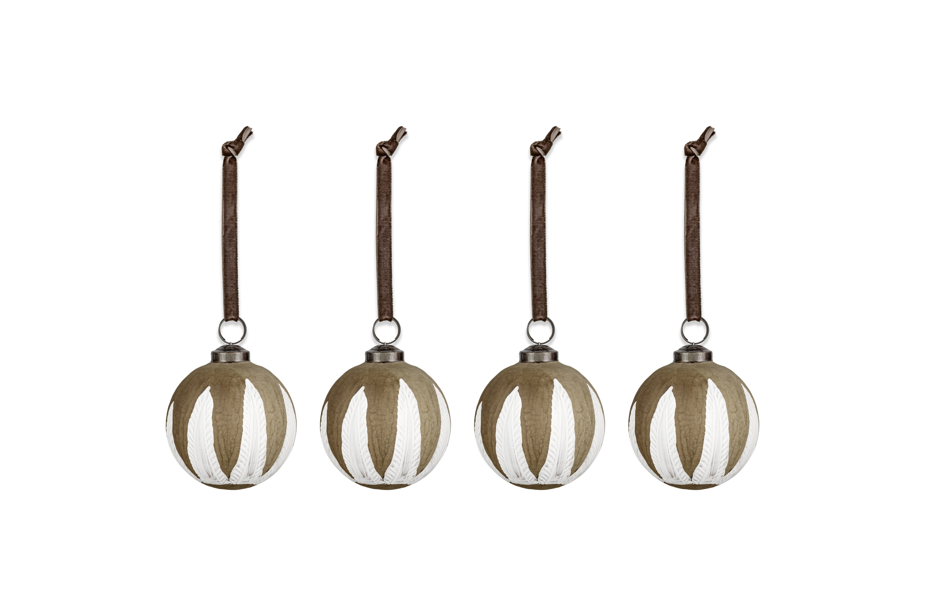 Nori Baubles Gold & Cream Set Of 4