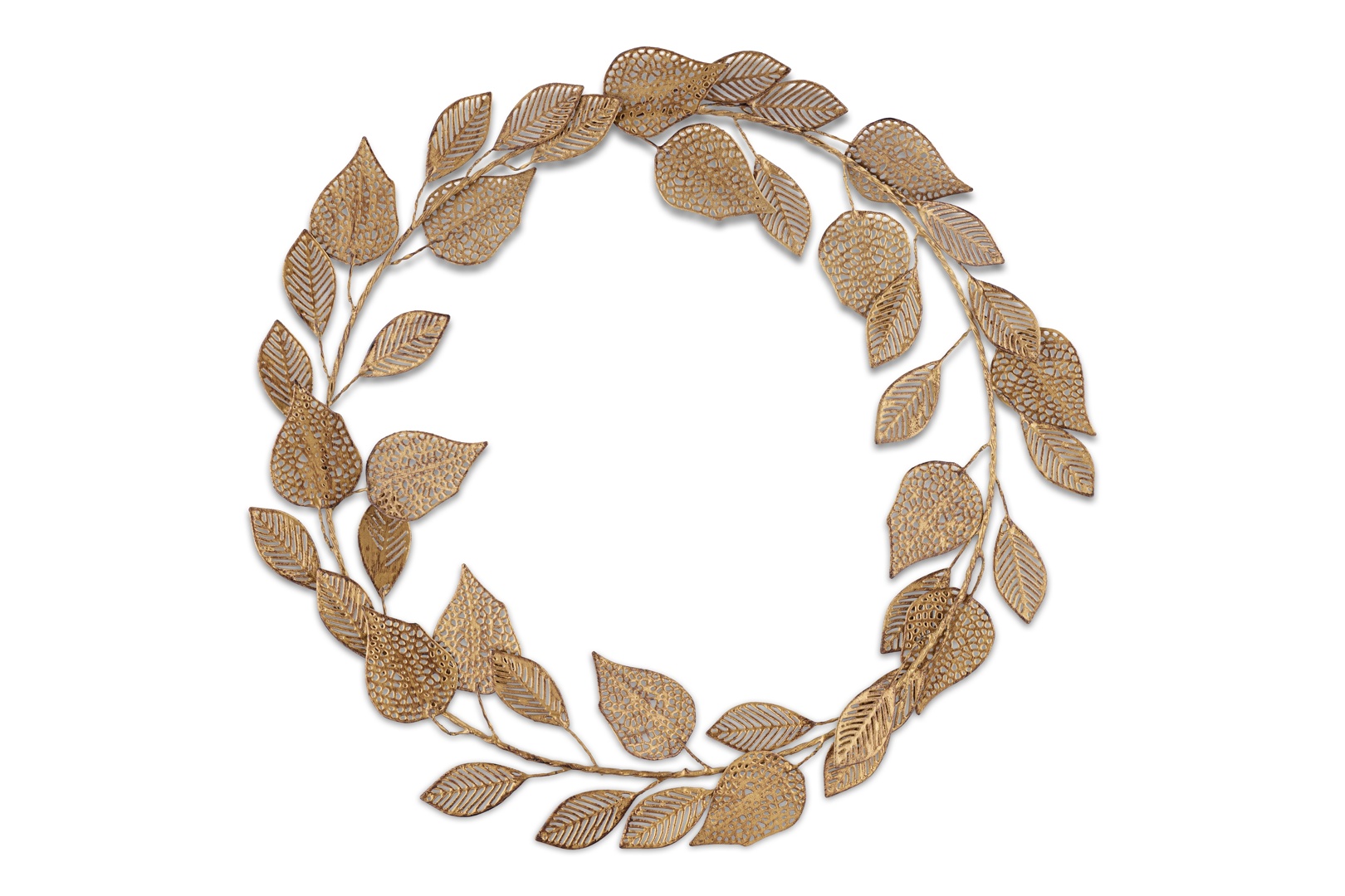 Charita Wreath in Antique Brass