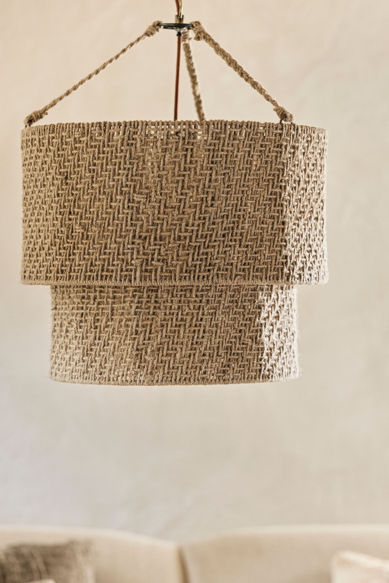 Thimba Woven Jute Chandelier
