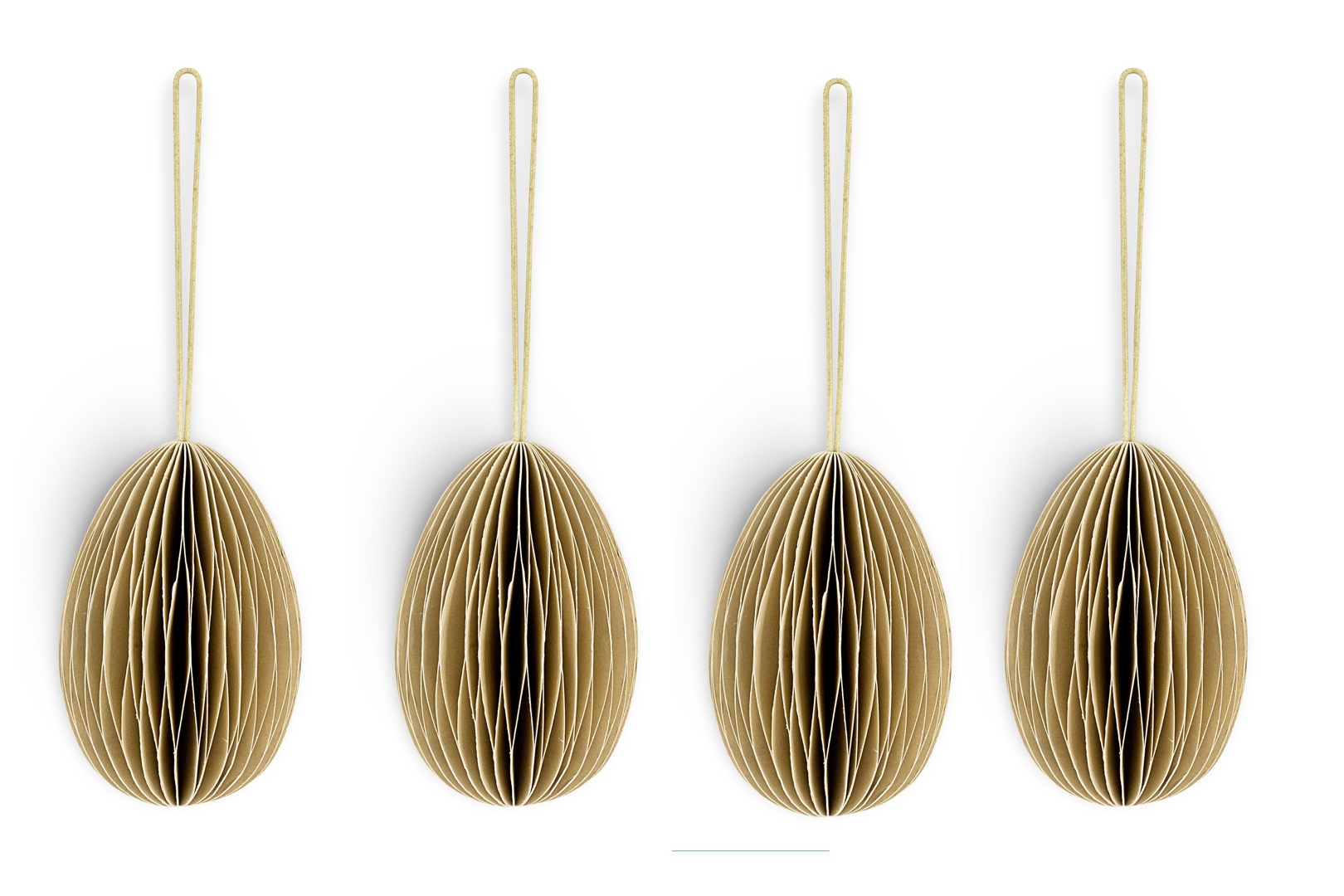 Piani Hanging Paper Decoration in Moss Green set of 4