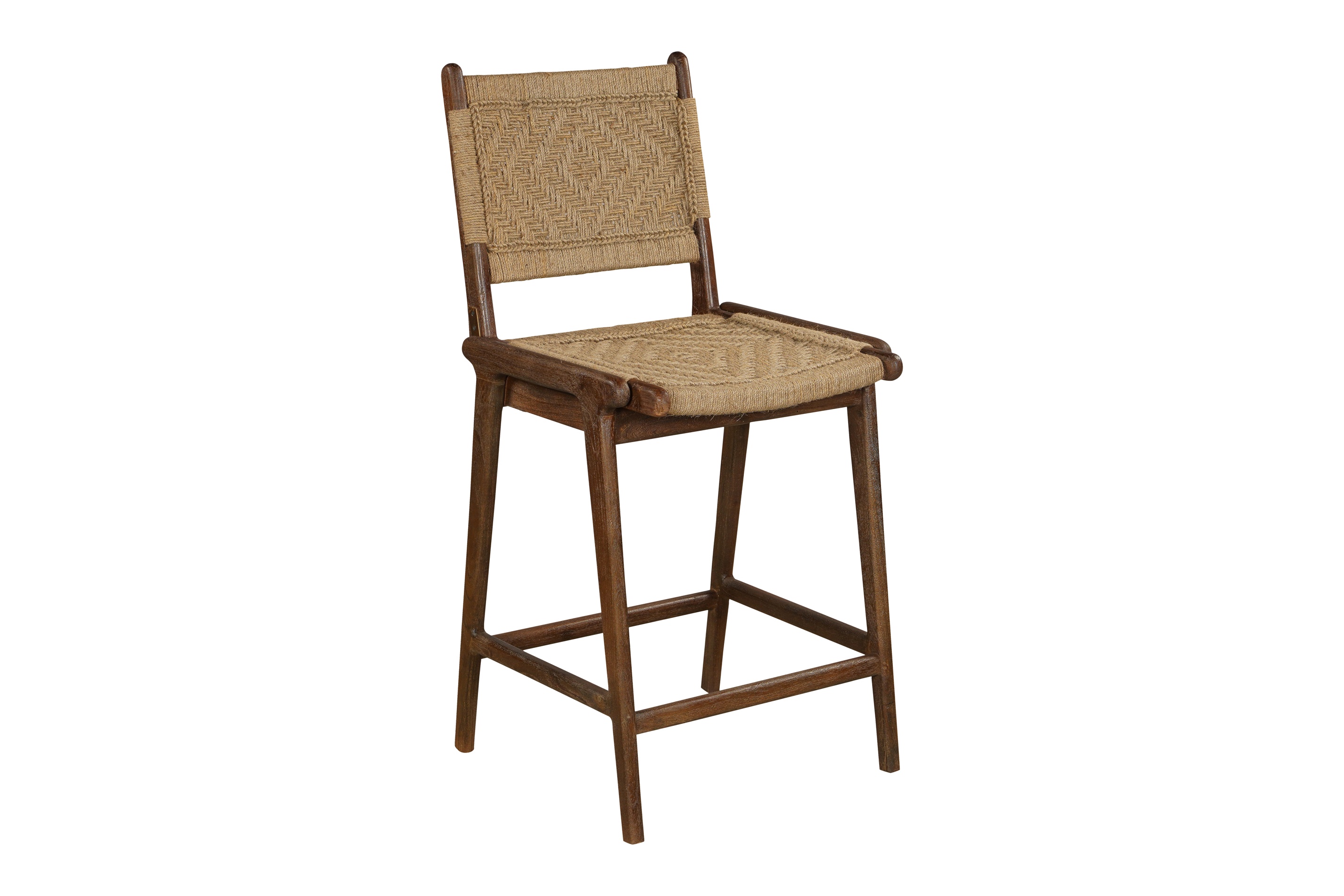 Vinay Jute & Wood Woven Counter Chair