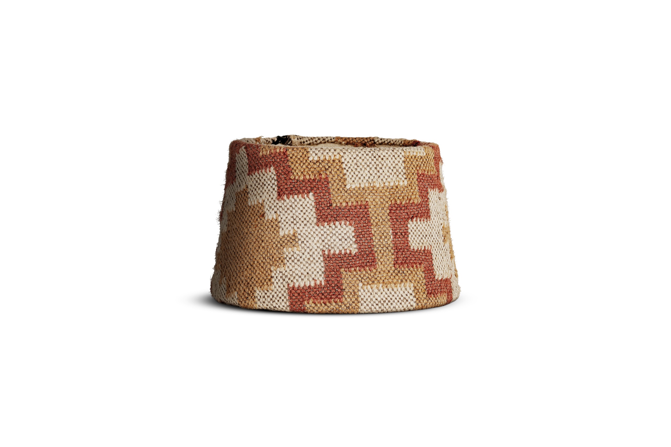 Shanto Jute Kilim Lampshade in Rust & Natural Medium