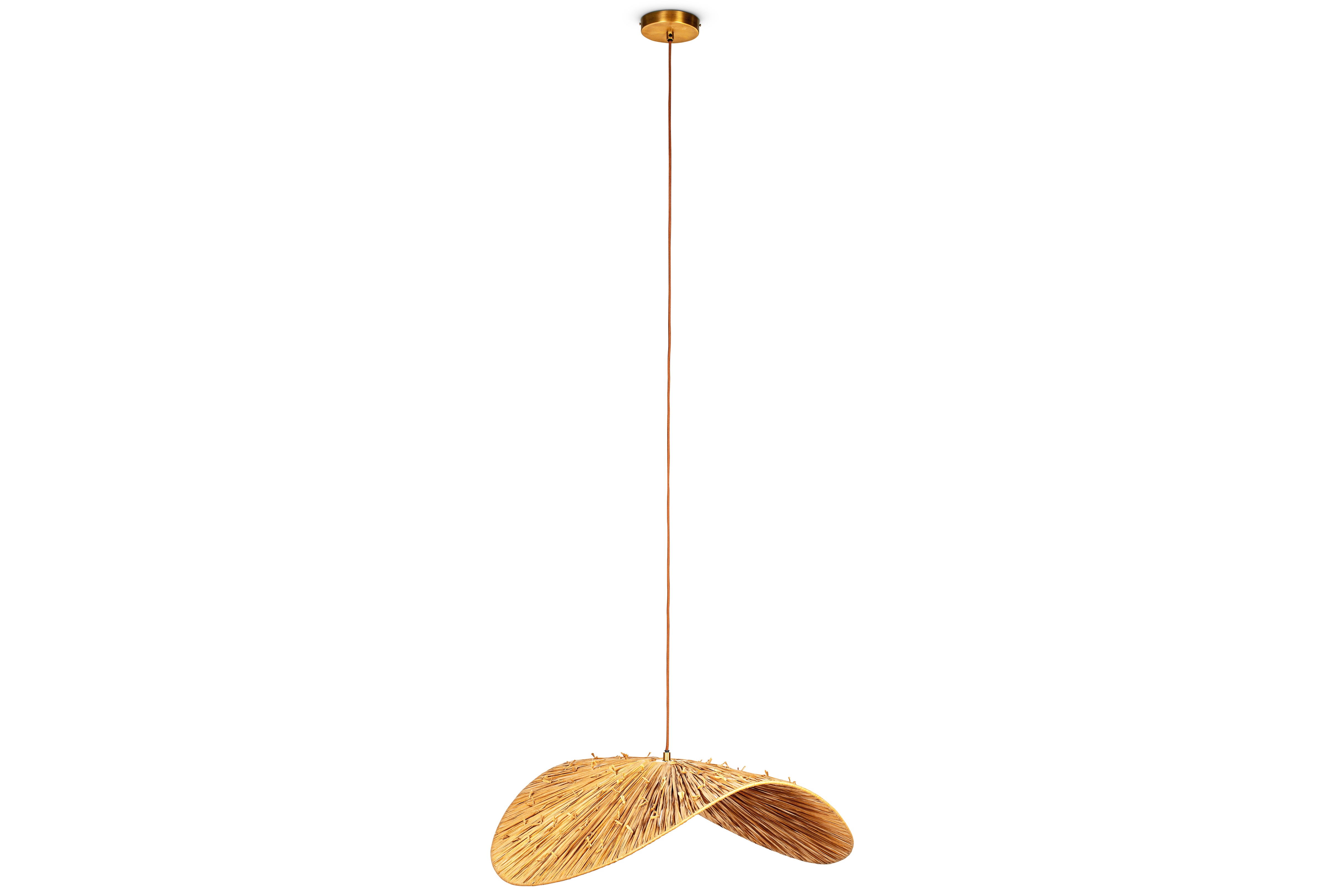 Essubi Raffia Organic Weave Pendant