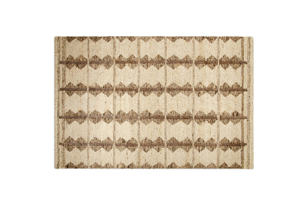 Japandi Handspun Cotton & Wool Rug Cream & Clay 150 X 240cm
