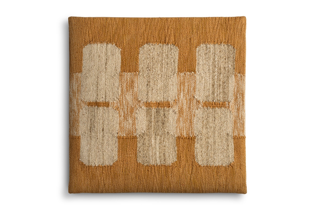 Akki Wool & Cotton Cushion Cover Ochre