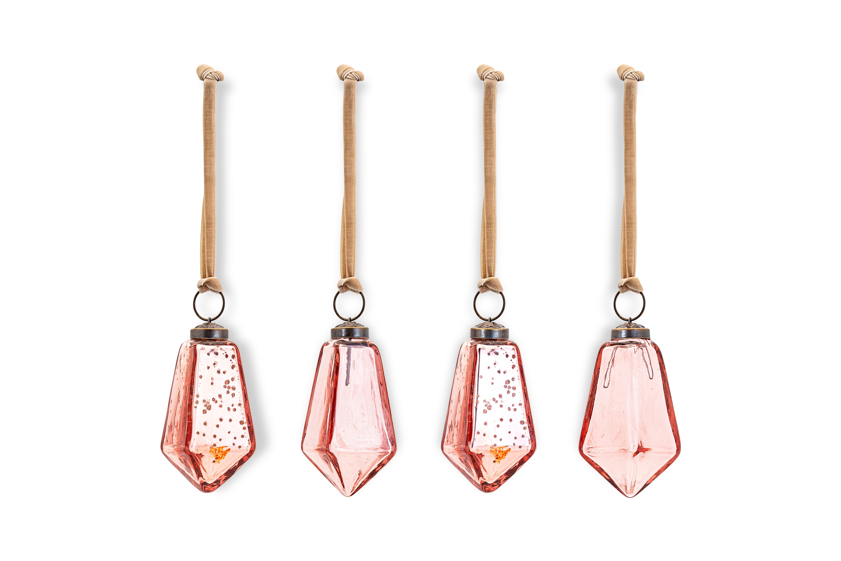 Ratnam Baubles in Mixed Antique Pink Set of 4