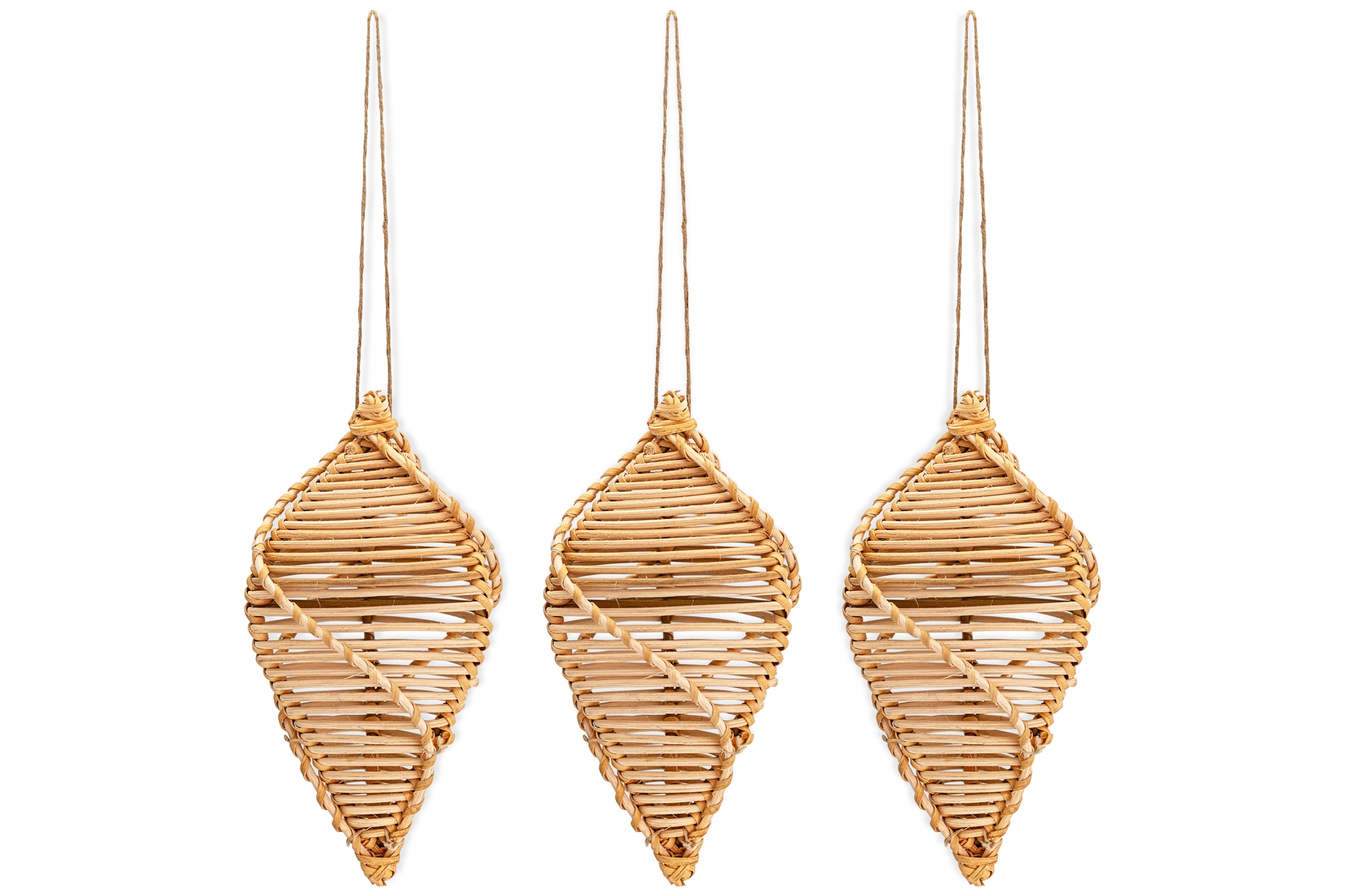 Sempala Wicker Baubles Set of 3