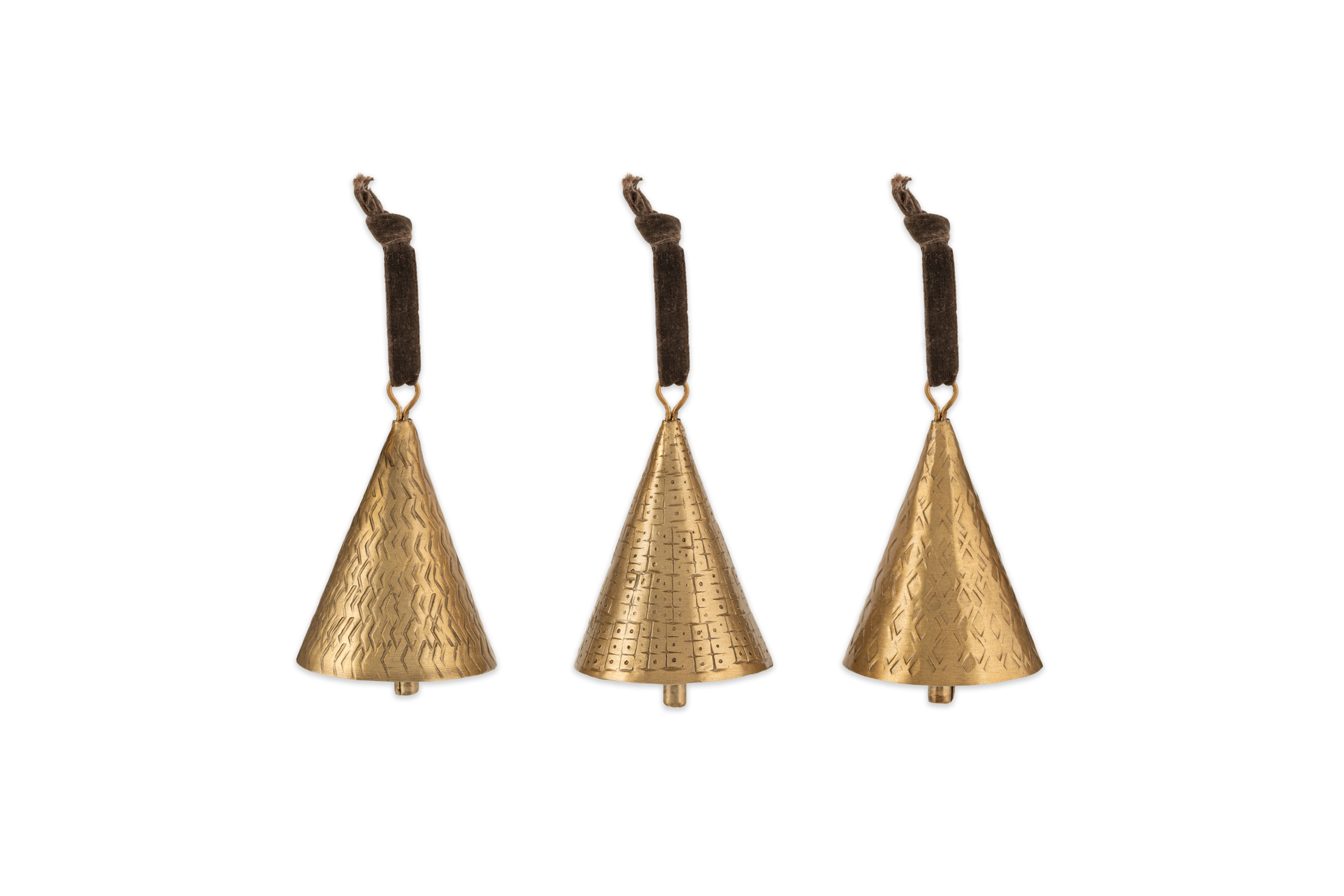 Manya Metal Bell Baubles Set of 3