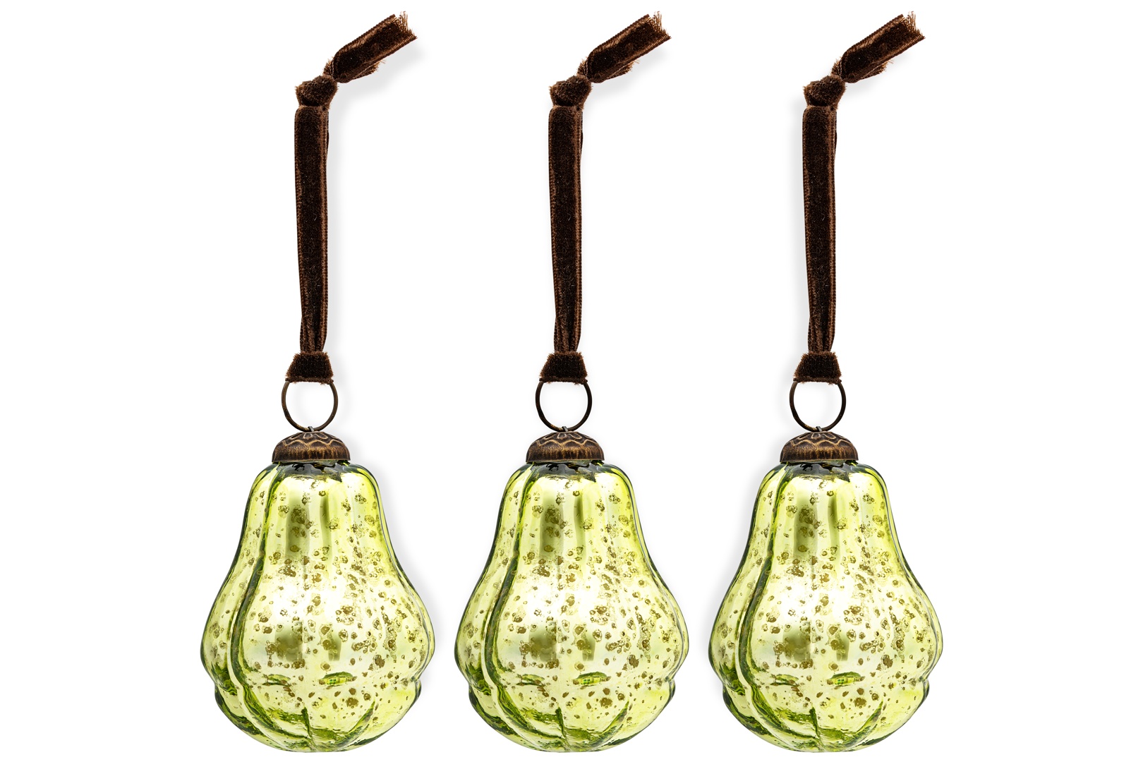 Jasaan Baubles in Green Smoke Set of 3