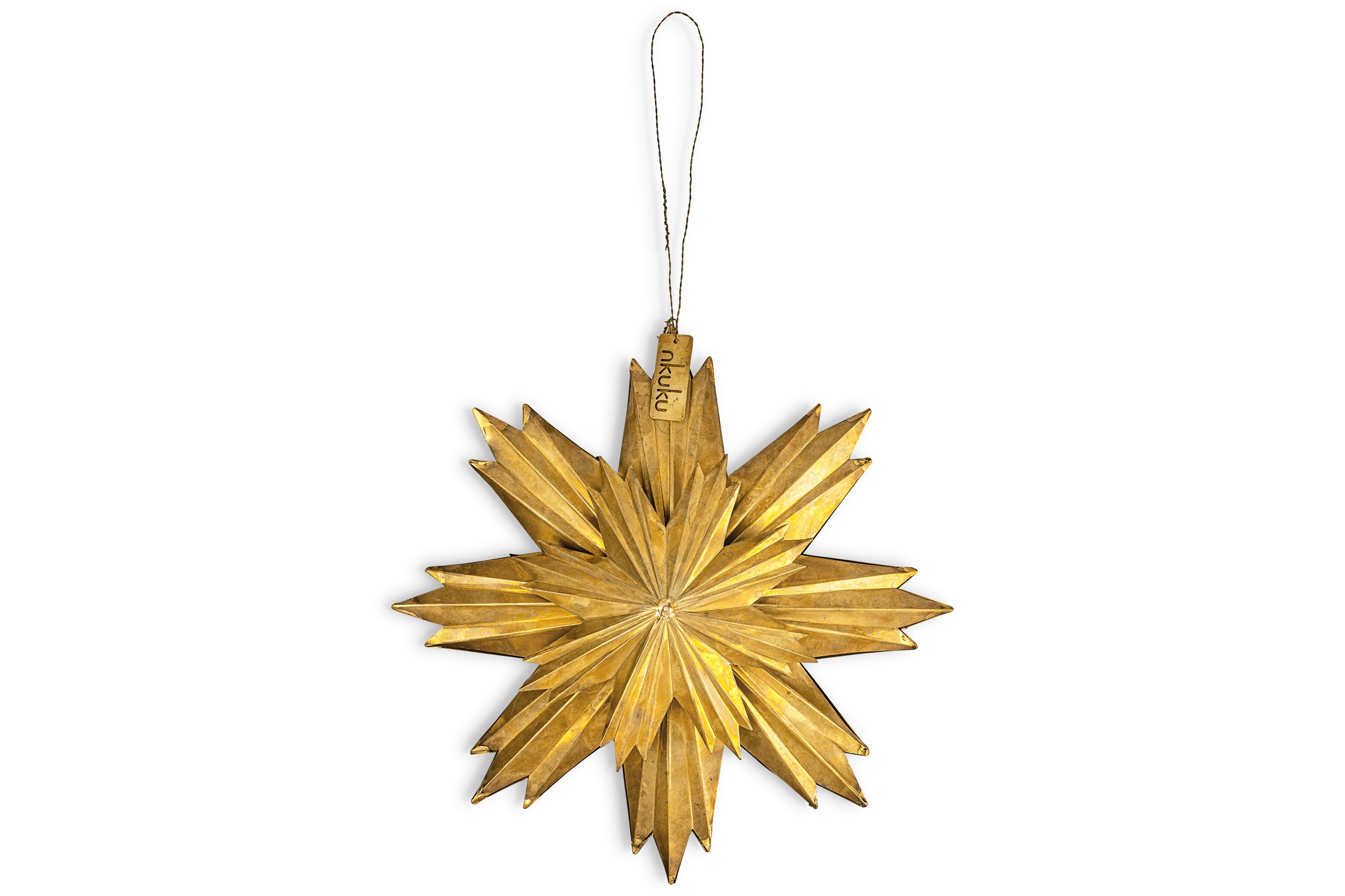 Amata Hanging Star in Antique Brass