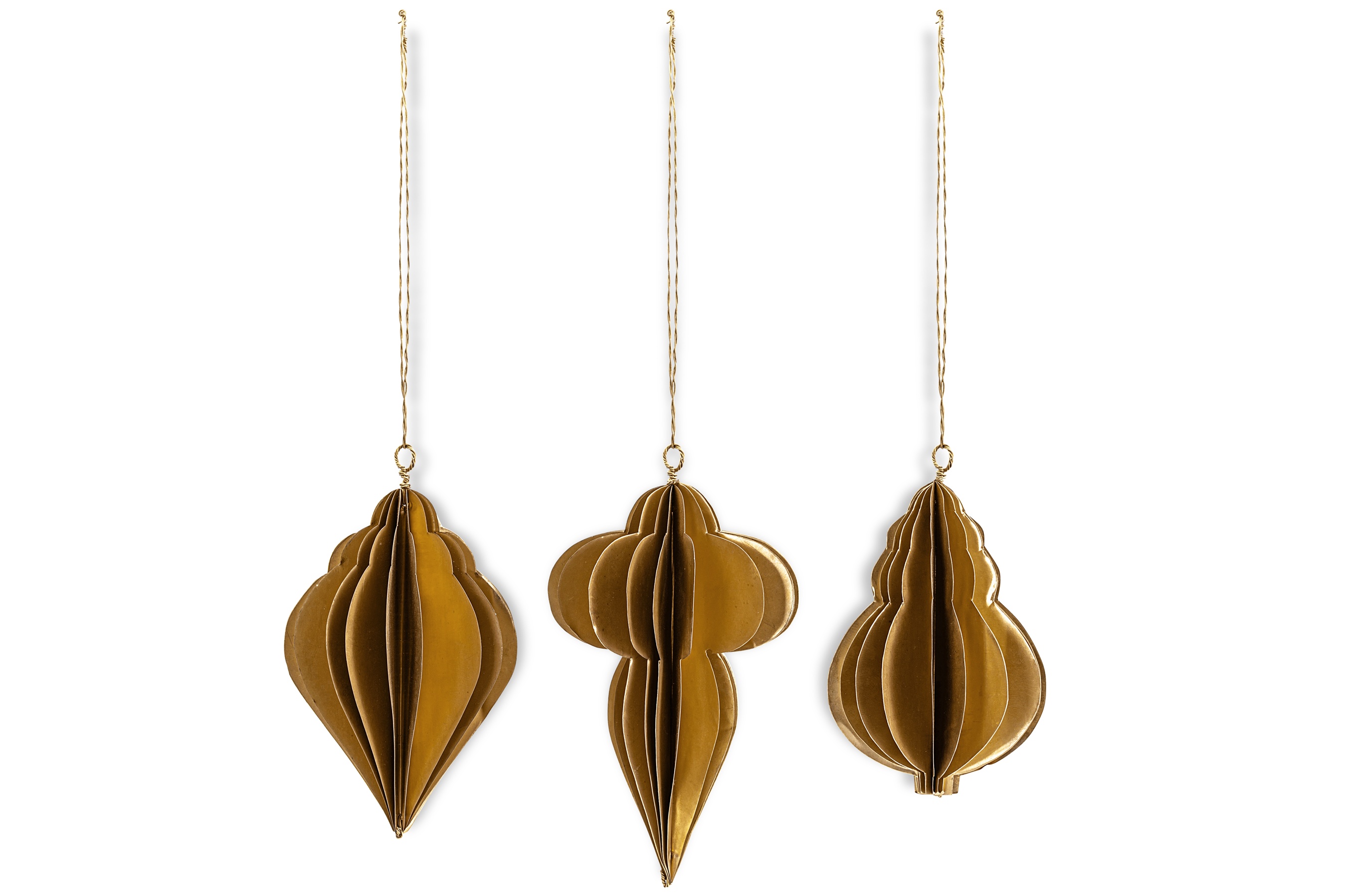 Amata Baubles in Antique Brass Set of 3