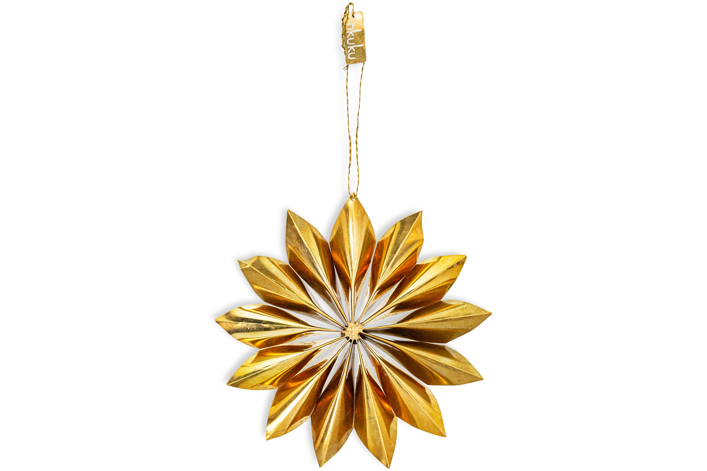 Amata Hanging Snowflake in Antique Brass