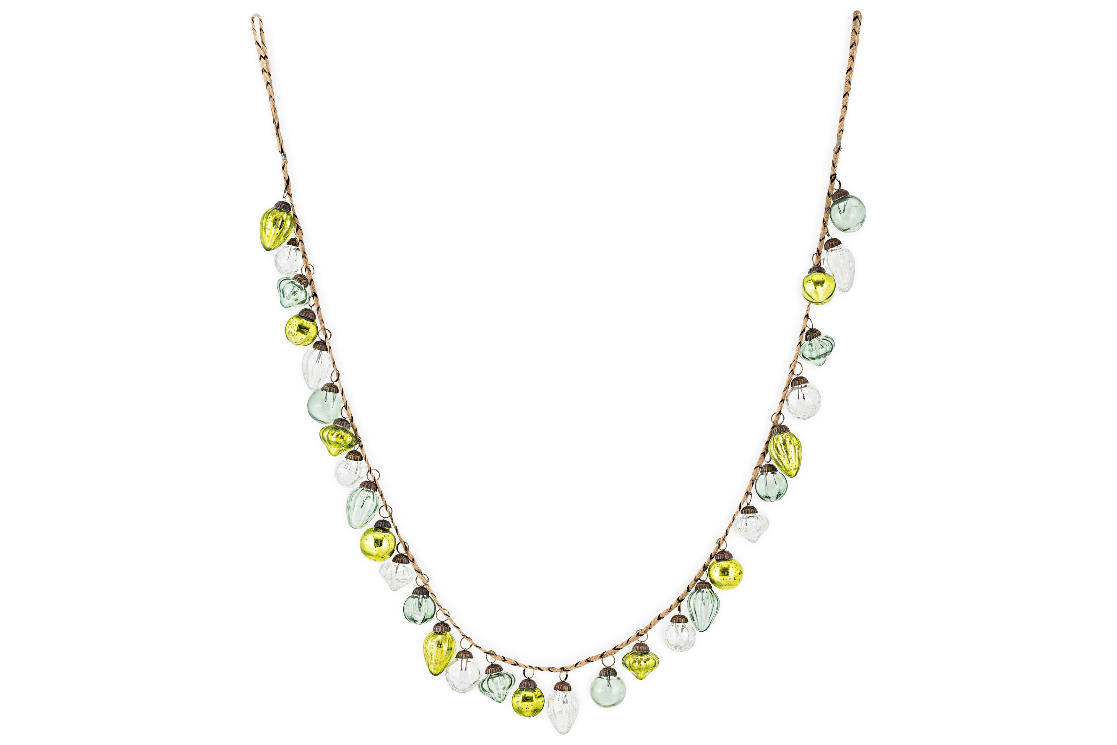 Ekiti Bauble Garland Mixed Green & Clear