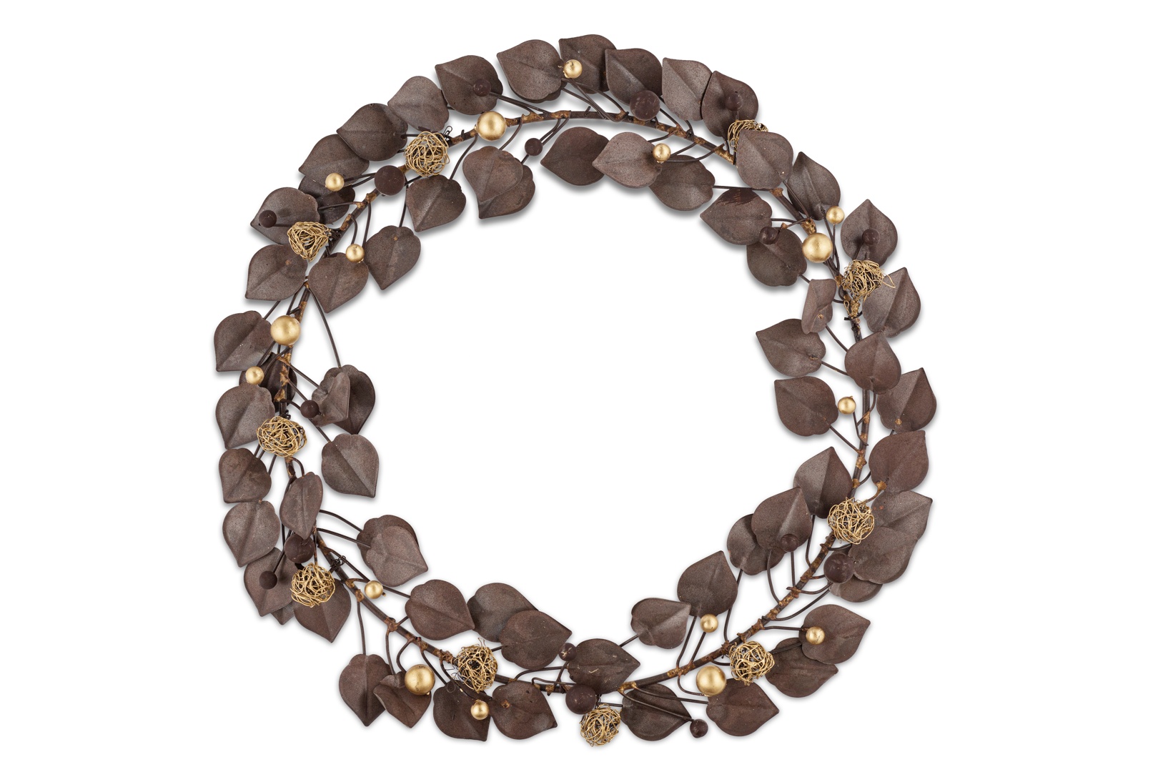Ishana Wreath in Antique Brass