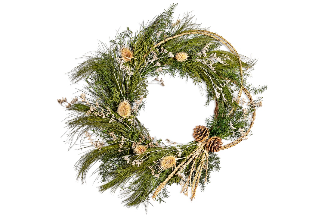Adiela Wreath in Natural & Moss