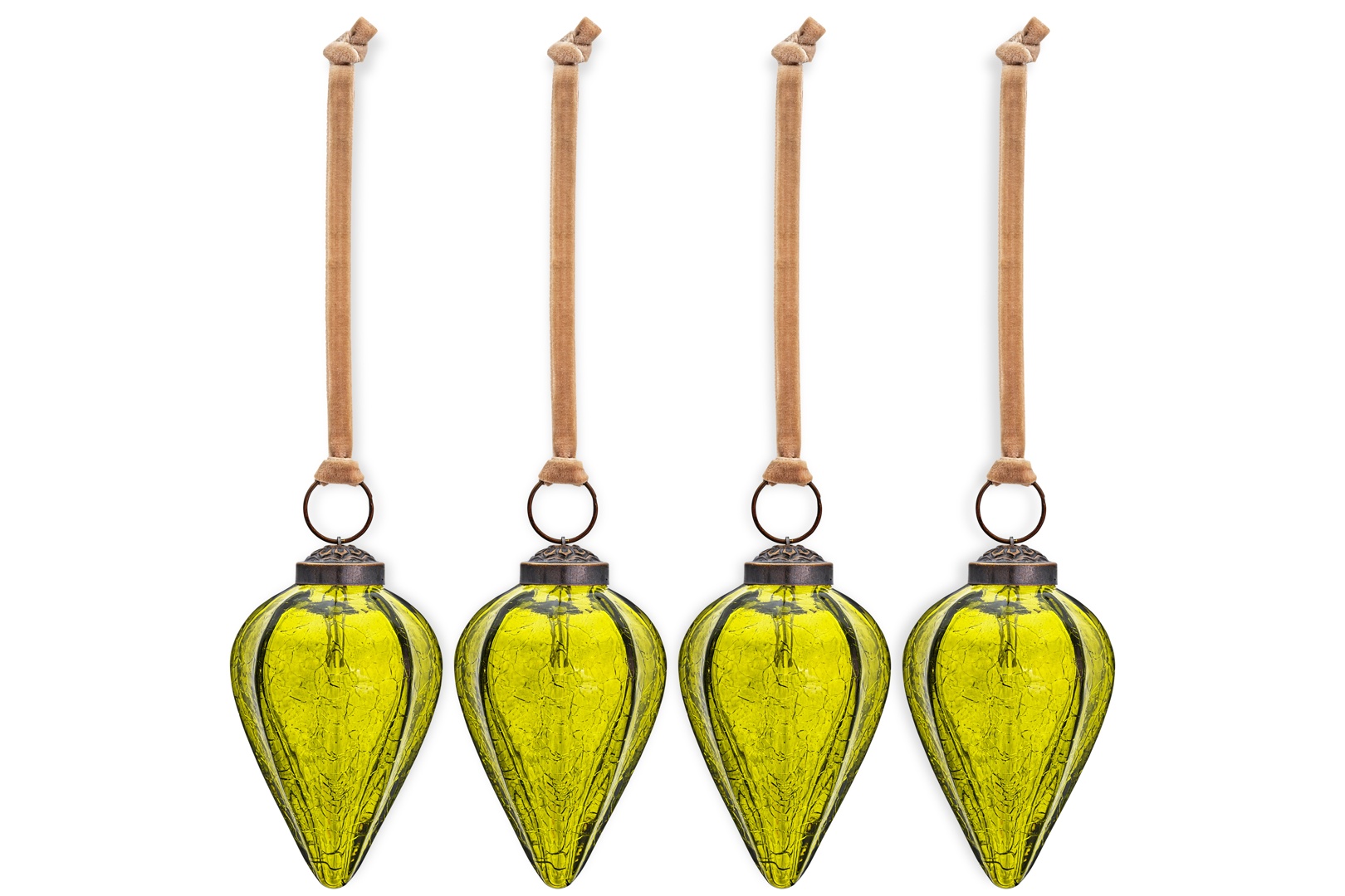 Khela Baubles in Moss Set of 4