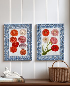 Framed Ceramic Panels Set of 2