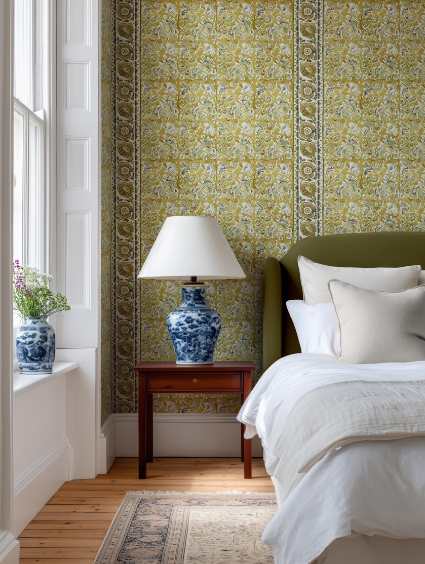 Kerchief Wallpaper (Chartreuse)