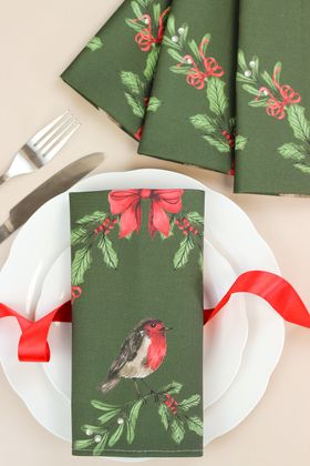 Green Garlands Napkins (pair)