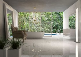 Bianco Lasa Covelano Vena Oro Setting - Antolini