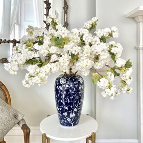 Cherry Blossom Bouquet & Oriental Vase Set