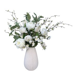 Born In April - Artificial Diamond Flower Bouquet & Vase Set