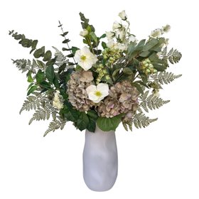 Born In November - Artificial Topaz Flower Bouquet & Vase Set