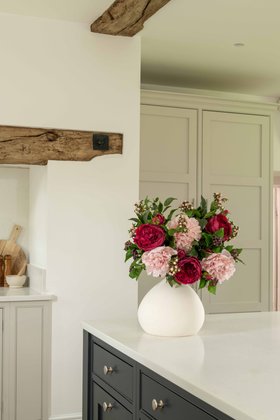 Burgundy & Blush Artificial Flower Arrangement