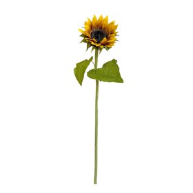 Artificial Yellow Sunflower with Leaves