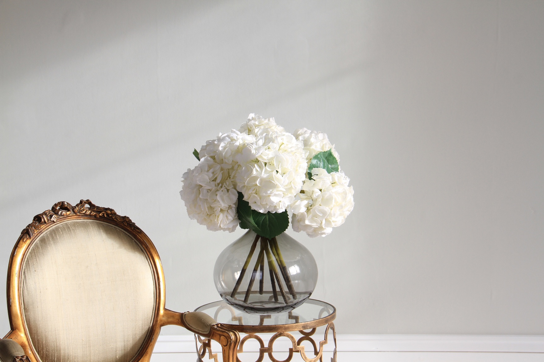 Artificial White Hydrangea