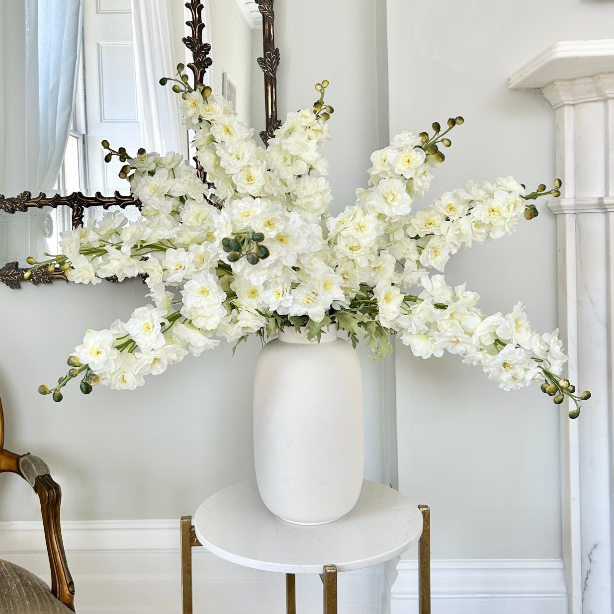 Artificial White Tall Delphinium