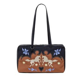 Western Appliqué Recycled Nylon Bowler Bag