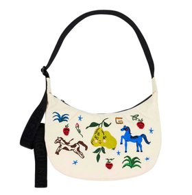 BAGGU Medium Crescent Bag in Painted Prairie