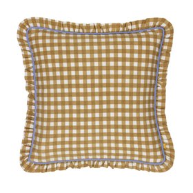 Olive Gingham Cushion